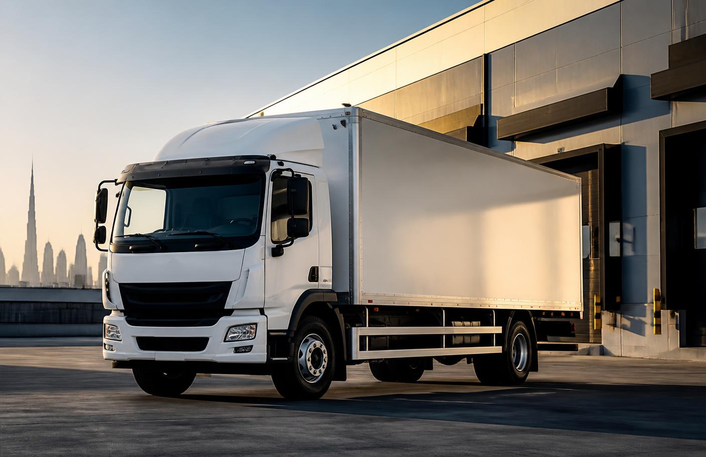 10 ton white commercial cargo truck