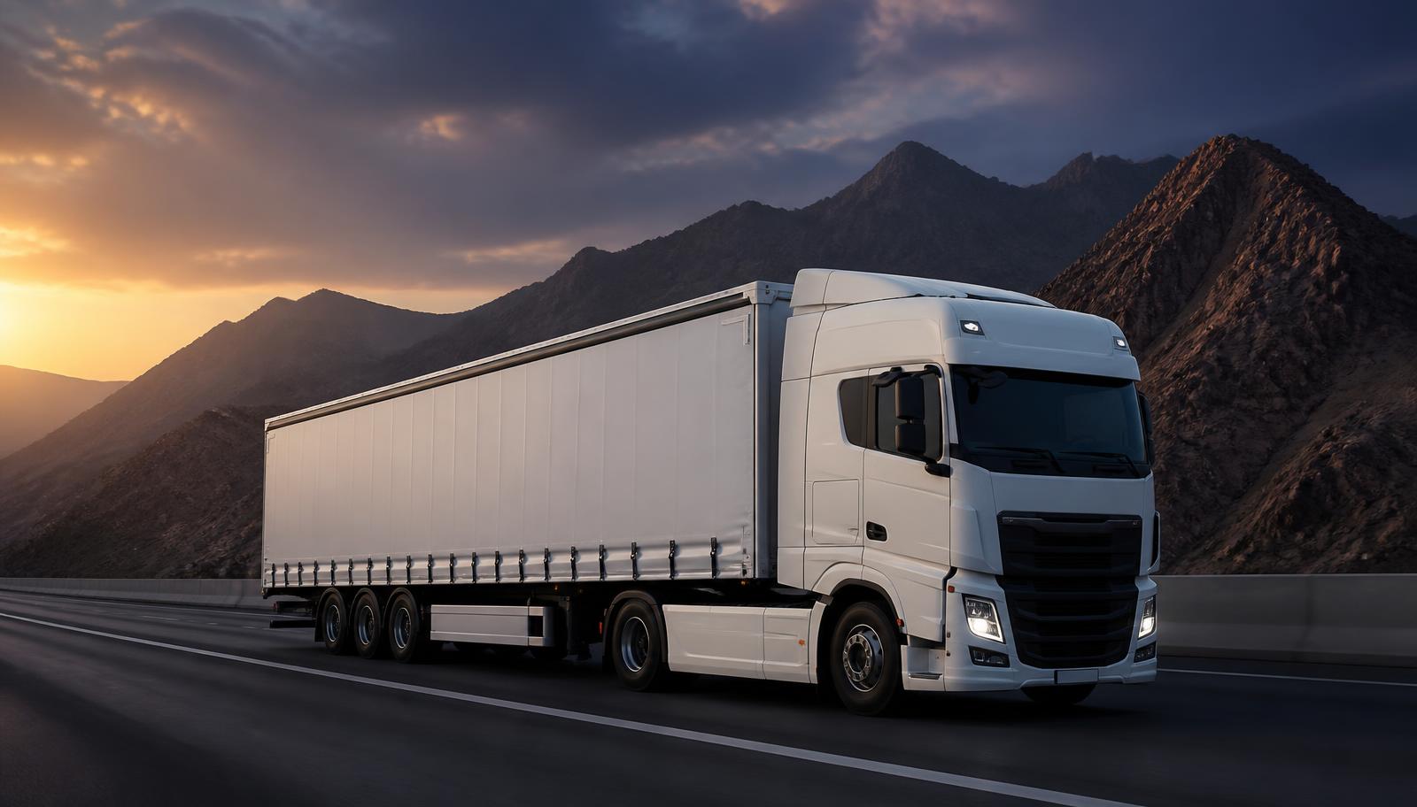 13.6 metre white commercial trailer